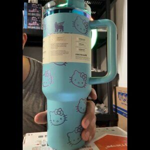 Hello Kitty Flow State Stanley Tumbler 40 oz. Blue NIB